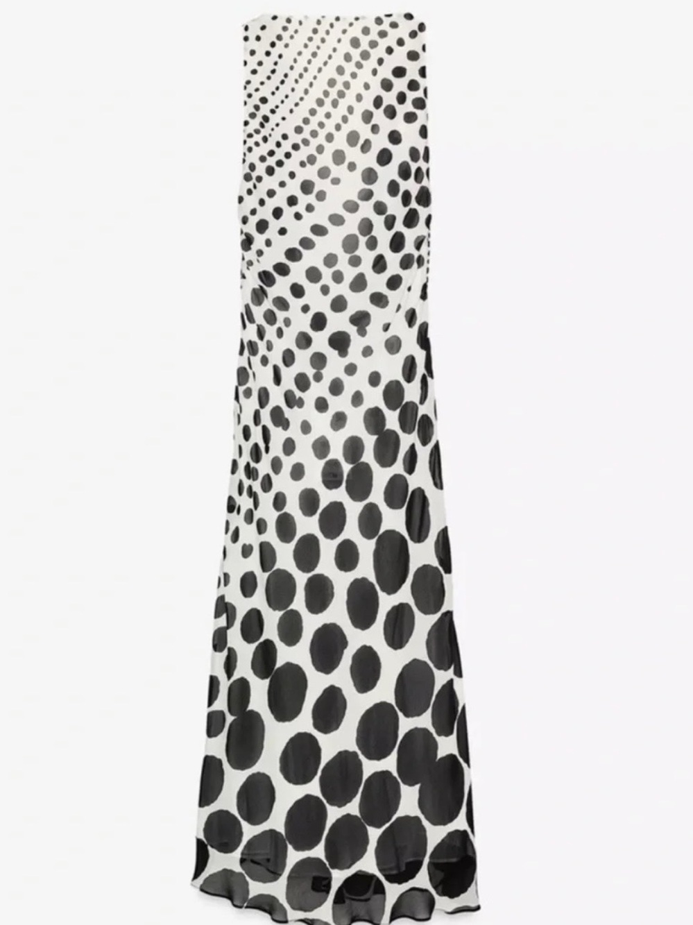 Black & White Polka Dot Maxi Skirt